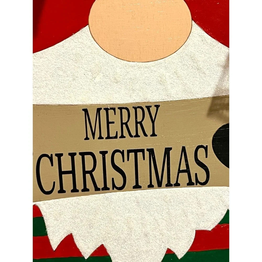 Christmas Snowflake Gnome Holiday Ribbon Door Wreath Handmade 22 ins LED W9